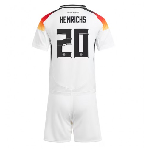 Fotbalové Dres Německo Benjamin Henrichs #20 Dětské Domácí ME 2024 Krátký Rukáv (+ trenýrky)